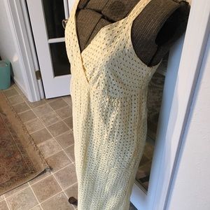 a.n.a Dresses - Ana yellow cotton eyelet sundress size 10 a.n.a Dresses - Ana yellow cotton eyelet sundress size 10
